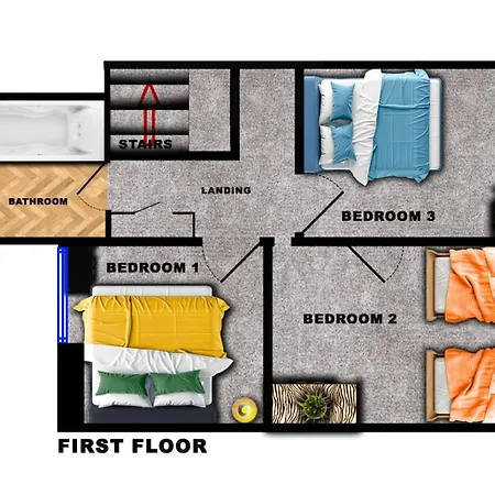Apartment Contractor Flexible And Long Stays In Coleshill B46-3 Bedrooms With 4 Separate Beds
